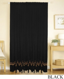 Striped Velvet Panel Drapes