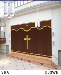 Brown Church Curtain Design 