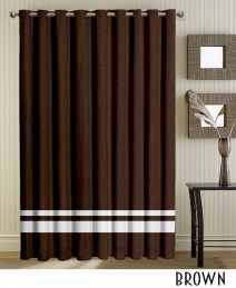 White Strip Brown Grommet Panels 