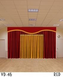 Double Color Decorative Stage Curtains