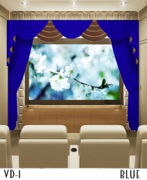 Blue Home Theater Drapes 