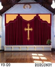 CHURCH BACKDROP CURTAINS PULPIT DRAPES