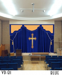 CHURCH STAGE CURTAINS DRAPES THEATER ALTAR 