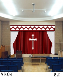 CHURCH STAGE CURTAINS DRAPES THEATER ALTAR DECORATIONS