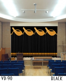 VELVET STAGE CURTAINS FOR CHURCHES SCHOOL MOVIE THEATER 