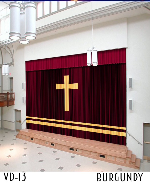 Chapel Sanctuary Velvet Curtains