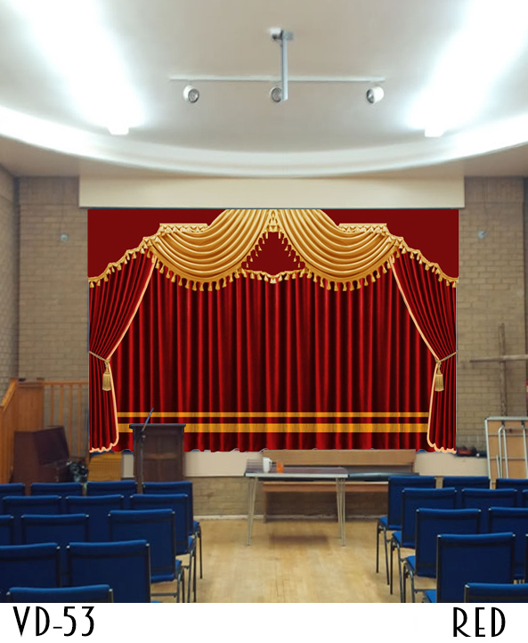 Luxury Stage Curtain Decor Hall Theater