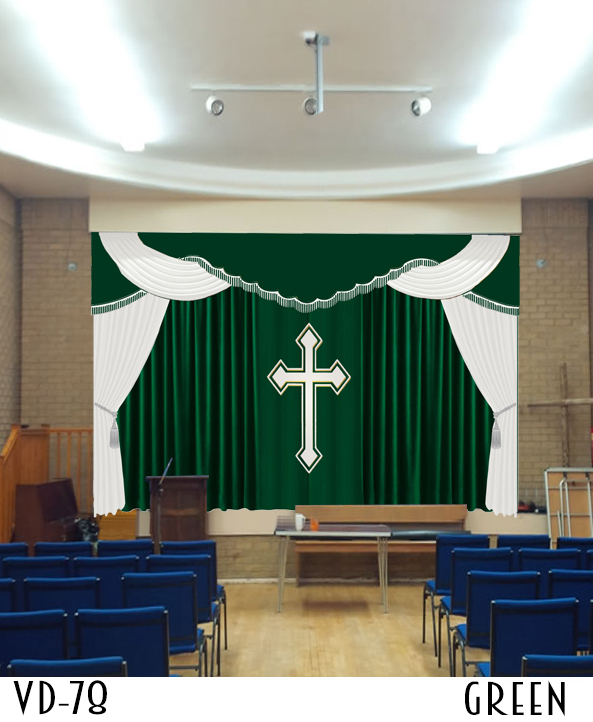 CHURCH CURTAINS AND DRAPES ALTAR DECORATION FOR SALE
