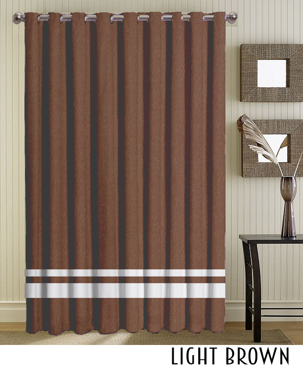 Top Tab Grommet Velvet Stripe Curtain