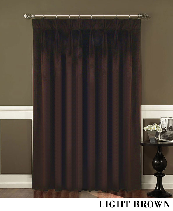 Black Pleated Velvet Curtains