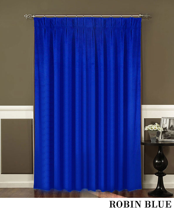 Red Pinch Pleated Curtains