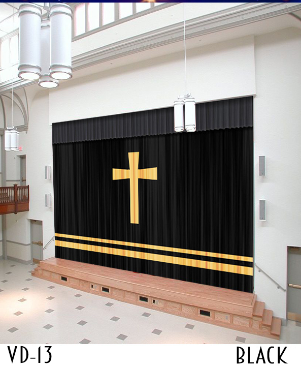 Chapel Sanctuary Velvet Curtains