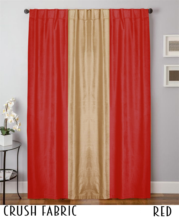 Double Color Crush Velvet Curtain
