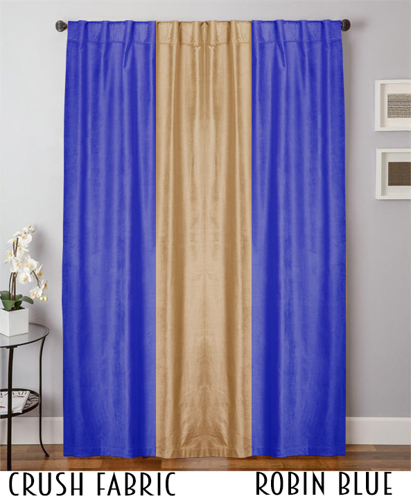 Double Color Crush Velvet Curtain