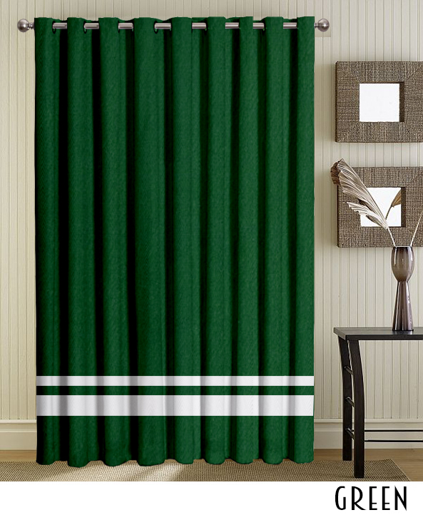 Black Striped Grommet Curtains