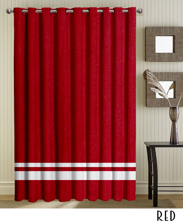 Top Tab Grommet Velvet Stripe Curtain