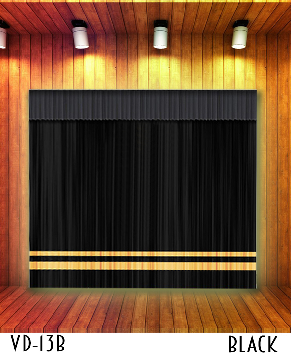 Green Velvet 11'H Curtain Extra Long Panel Sound Absorbing Theatre Stage Drapery 