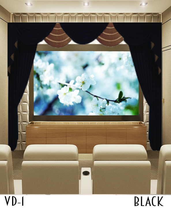 Blue Home Theater Drapes