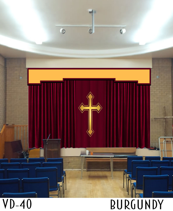 Decorative Cheap Church Curtain