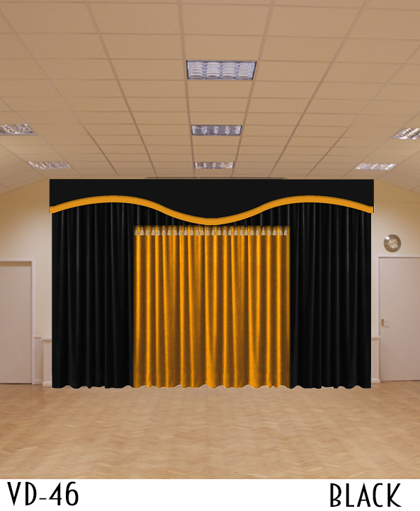 Double Color Decorative Stage Curtains