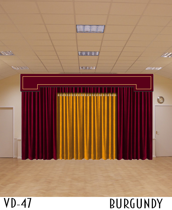 Two Different Colored Velvet Curtains