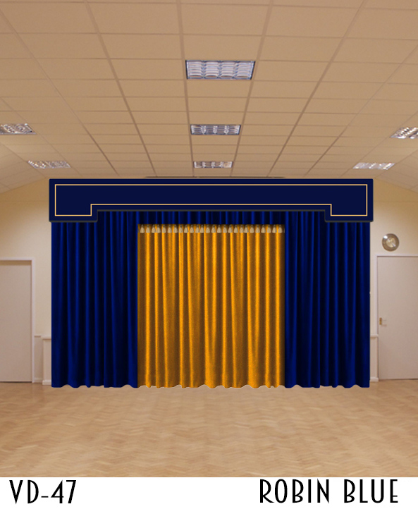 Two Different Colored Velvet Curtains