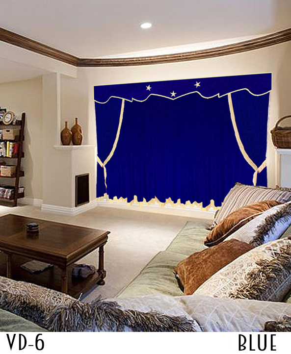 Blue Movie Theater Curtains