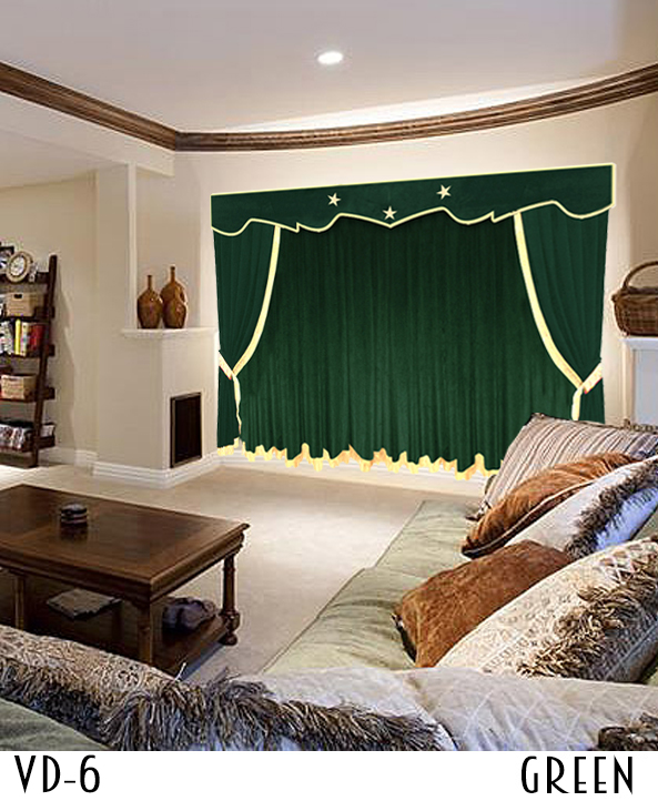 Burgundy Home Theater Movie Curtains
