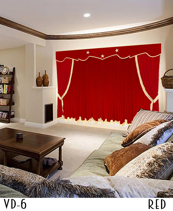 Red Home Theater Curtains