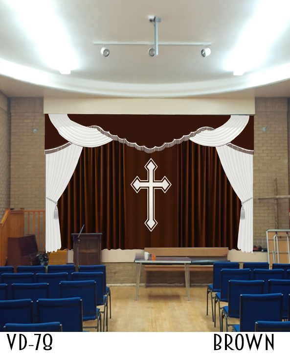 CHURCH CURTAINS AND DRAPES ALTAR DECORATION FOR SALE
