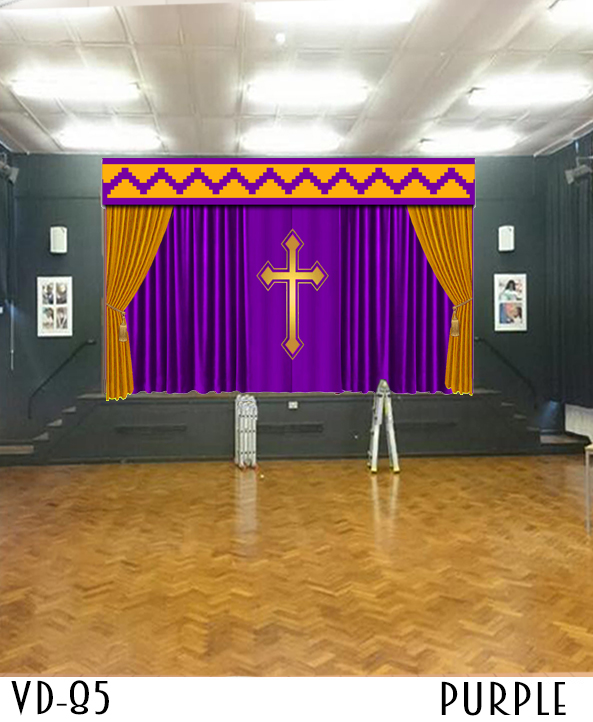 CHURCH STAGE CURTAINS DRAPES THEATER ALTAR FOR SALE