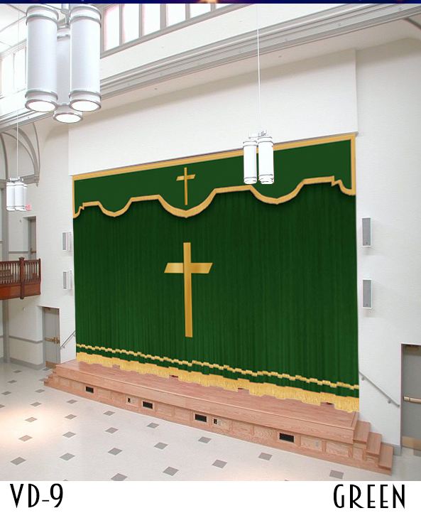 Brown Church Curtain Design